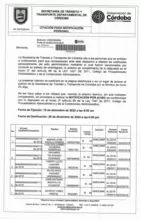 Citaciones y notificaciones de los procesos sancionatorios y de jurisdicción coactiva de la Secretaría de Tránsito de Córdoba